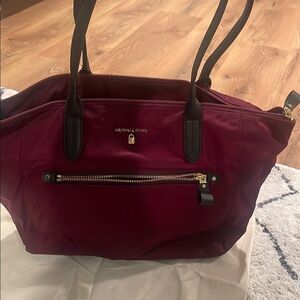 Michael Kors Burgundy Tote Bag